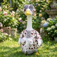 Goose Dress with Bonnet Plaid Goose Outfit with Bonnet Farmhouse Decor for Entryway