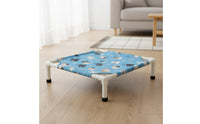 All-Season Use Elevated Pet Bed Easy to Clean Raised Dog Cot Sturdy Frame Elevated Pet Cot Moisture-Proof for Small Dogs, Cats, Outdoor, Balcony, Travel, Camping