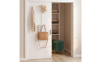 Backpack Hanger Rack over the Door 2-Tier Rack Easy Assembly Clothes and Bag Hanging Organizer for Students, Entryway, Closet