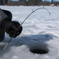 Ice Fishing Rod Tip with Large Guide Ring, M-Power Hard Tone, Black, 6mm Insert