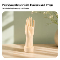 Hand Mannequin Natural Pose Jewelry Display Hand Cylindrical Base Plastic