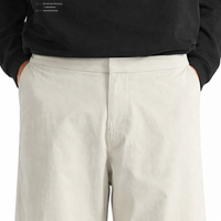 Men's Wide Leg Trousers with Drawstring Elastic Waist for Casual Everyday Wear, Baggy Straight Pants in Polyester Blend Material