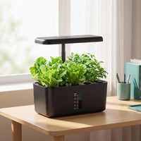 Full-Spectrum 10-Pod Hydroponics Growing System Intelligent Hydroponic Planter with Grow Light Compact Indoor Garden with LED Grow Light spaceSaving for Apartment Dwellers, Beginners, Kitchen, Countertop, Office