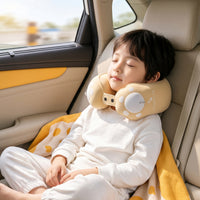 Inflatable Travel Neck Pillow Cooling U-Shaped Travel Pillow Compact Foldable for Children, Airplane, Car Rides