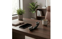 Built-in Controls Handset-Style Headset Glossy Curved Headset Perforated