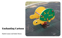 Bouncy Coil Rocking Horse Sturdy and Safe Character Coil Spring Toy Colorful Designs Playground Equipment Weather-Resistant for Children 3-6, Preschoolers, Kindergarten, Daycare Center, Backyard, Playroom
