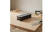 Portable Woodworking Drill Jig Sturdy Plastic Metric Drill Bit Guide Clear Size Markings Straight Hole Drilling Jig Non-Slip for Woodworkers