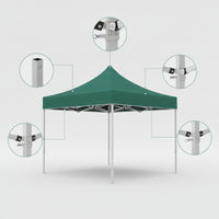Instant-Setup Canopy Tent Easy Setup Instant Canopy Tent Heavy Duty Foldable Shelter for Vendors, Homeowners, Outdoor Events, Markets, Patios