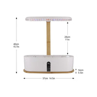 Soilless Hydroponic Planter with LED Grow Light Compact Hydroponic Planter with Grow Light Rectangular Countertop Planting Machine for Gardeners, Beginners, Kitchen