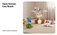 animalShaped Nightstand with Light Space-Saving Bedside Table for Cabin, Toddlers