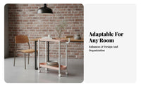Mobile Design C-Shaped Rolling Table adaptable Utility cart Space-Saving Household Furniture Sturdy Construction for Apartment Dwellers, homeowners, Students, Living Room, Bedroom, Small areas, Balcony
