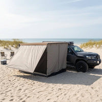 Black Trim Awning Room Panel Soft-Sided Zippered Screen Panel Rectangular Garden Shelter