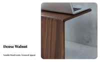 full-grain Wood Construction C-Shaped End Table Japanese design C-Shaped Couch Table Minimalist Aesthetic Living Room Furniture Space-Saving Design for Apartment Dwellers, Homeowners, Remote Workers, Balcony, Small Spaces, Home Office, Bedroom