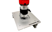 Machined Finish Metal Router Insert Plate Ruler Measurement Markings Router Table Insert Panel Mounting Holes Woodworking Tool Accessory Central Opening