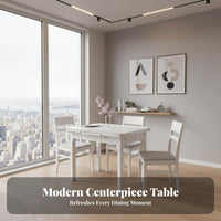 Space-Saving Extendable Pedestal Table Modern design Household Furniture Easy to Clean abrasion Resistant for Apartment Dwellers, Families, homeowners, Small areas, Dining Room, Family Gatherings, Kitchen