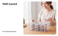 latticeded badge holder Drawer Stackable Cleartransparent badge holder display Holder perfect Gift for Bedroom, Closet