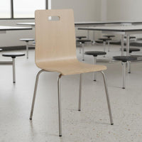 Quick-Service Restaurant Furniture Easy to Clean Cafeteria Dining Set Heavy Duty Restaurant Table and Chairs for Cafeteria, Cafe