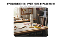 Scale Model Dress Form Sturdy Wood Base Mini Mannequin PU Foam Material Scale Dressmaker Form for Seamstresses, Hobbyists, Classroom, Shop Display