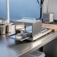Stainless Steel Manual Bread Cutter Even Slicing Hamburger Bun Cutter Easy Operation for Bakeries, Restaurants