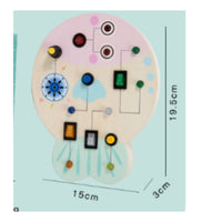 Interactive Switches LED Busy Board Early Learning Electrical Training Board Hand-Eye Coordination for Children, Home