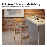 With supportrest Highspine Wooden Stool Nordic Aesthetic countertool Minimalist design Counter Chair Modern Design for Adults, Homeowners, Hosts, Home Bar, Dining Room, Kitchen Island