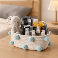 Cotton Rope Laundry Basket, Set of 3, Laundry Basket, Nordic Design, Storage Box, 30x23x12cm