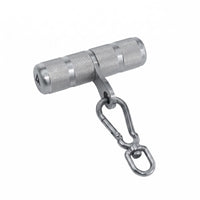 Stainless Steel Swivel Handle Rounded End Ends Swivel Handle Rotating Design Knurled Steel Grip for Strength Training