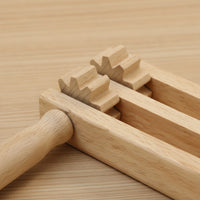 Wood Instrument Block with Handle Hardwood Resonant Percussion Instrument for Young Children