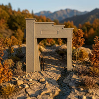Textured Railway Tunnel Portal Detailed Miniature Tunnel Entrance Standard Railroad Structure Micro for Hobbyists