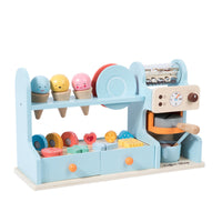 Ice Cream Shop Playset Tabletop Ice Cream Counter Playset Exploratory-Designed Pretend Imaginative Eatery for Kids, Playroom, Classroom