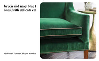 French-Inspired Aesthetic 3-Seater Sofa Vintage Design 3-Seater Straight Settee machine-washable Cover Couch Small Space suitable for Apartment Dwellers, Homeowners, Homestay, Living Room, Lounge Area, Bedroom