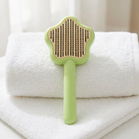 Cat Brush and Pet Hair Remover for Dog Grooming, Self Cleaning Dog Brush with Release Button, Round Head Comb for Cat Grooming, Shedding Tool