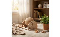 Rope-Wrapped Elephant Cat Scratching Toy Space-Saving Wooden Cat Scratching Ball Stable Pet Furniture Long-Lasting for Cats