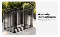 Locking Latch Modular Pet Fence Enclosure Heavy-Duty Metal Pet Enclosure Expandable