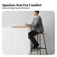 Nordic & design Saddle Seat High Stool Modern Minimalist Design Saddle Seat pubtool With Footrest Bar Chair Sturdy Construction for Adults, homeowners, Interior Designers, Counter, Cafe, Kitchen Island, Dining Room