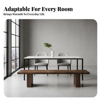 Minimalist Wooden Bench Nordic Design Backless Wooden Bench Simple Modern Design Long Stool for Homeowners, Adults, Entryway, Dining Room, Bedroom