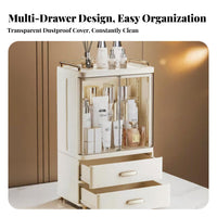 Clear Cosmetic Case with Drawers Large Capacity Makeup Organizer long-lasting