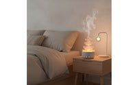 Compact Fountain Humidifier Glowing Desktop Humidifier Quiet Tabletop Aroma Dispenser High-Frequency for Office Workers, Bedroom, Living Room