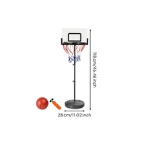 Rectangular Backboard Portable Basketball Stand Metal Frame Adjustable Basketball Hoop Netted Rim Sports Equipment