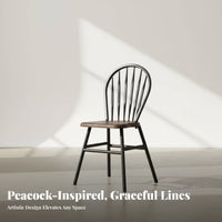 Minimalist Design Peacock Chair High Backrest Nordic Design Chair Sturdy Construction Seating Furniture Long-Lasting for Cafe Owners, Interior Designers, Homeowners, Milk Tea Shop, Restaurant, Cafe, Kitchen