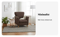 Upholstered enveloping side chair Nordic aesthetic Upholstered enveloping side chair Armchair Retro Design Single Sofa for Adults, Readers, Living Room, Bedroom, studying corner