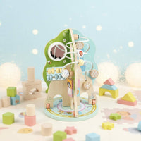 Rotating Activity Tree Educational Busy Toy Rounded Edges Wooden Busy Board for Kids, Classroom