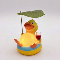 Duck Night Light Warm Glow Duck Lamp with Leaf Canopy Cute for Desk, Kids, Teens