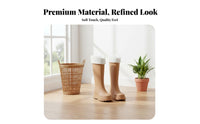 Knee-High Rain Boots Non-Slip Sole Tall Rain Boots Easy to Clean Elevated Wellingtons for Gardeners, Commuters, Rainy Days, Slippery Ground, Outdoor