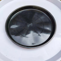 Plant Pot Saucer with Ridged Flower Pot Base and Plant Saucer, Flat Edge Pot Tray for Contemporary Balcony Garden Decor
