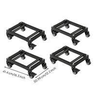 4 Pieces Vehicle Mover with Swivel Casters Compact Steel Vehicle Wheeled for Mechanics