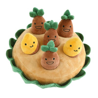 Sweet Potato Soft Toy Funny Design Hide and Seek Dog Toy Mental Animal Plaything for Home