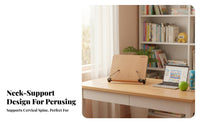 Foldable Adjustable perusing Easel Ergonomic Design Adjustable Book Easel Space Saving Laptop Riser Multi-Functional for Children, Students, Office Workers, School, Library, Home, Kitchen