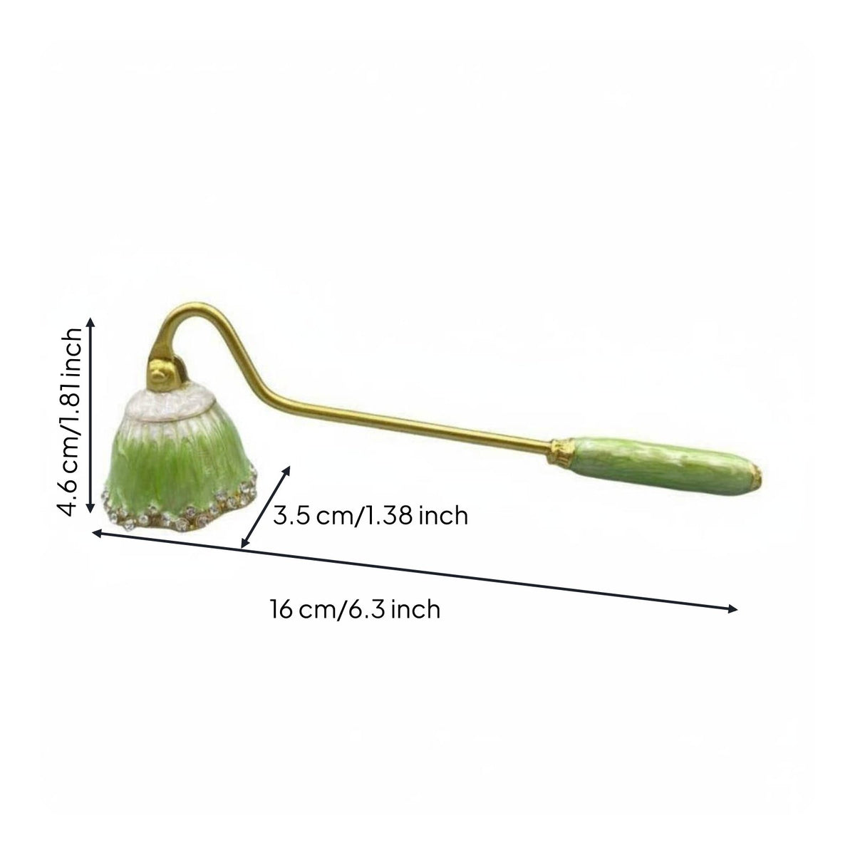 Vintage Design Candle Snuffer Elegant Design Candle Extinguishing Tool Long-Lasting Wick Extinguishing Tool Rhinestone Embellished for Spa, Meditation