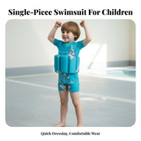 boys' Single-Piece Buoyancy Swimsuit Comfortable Fit Single-Piece Buoyancy Swimsuit Quick-Quick to Dry children's Buoyancy Swim Suit
